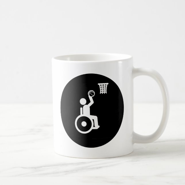 Caneca De Café Basquetebol de cadeira de rodas (Direita)