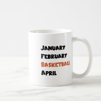 Caneca De Café Basquetebol de Janeiro Fevereiro Abril