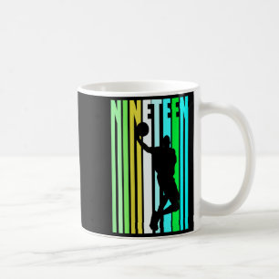 Caneca De Café Basquetebol feminino aniversário de 19 anos menino