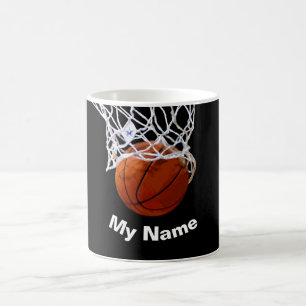 Caneca De Café Basquetebol Seu Nome Personalizado