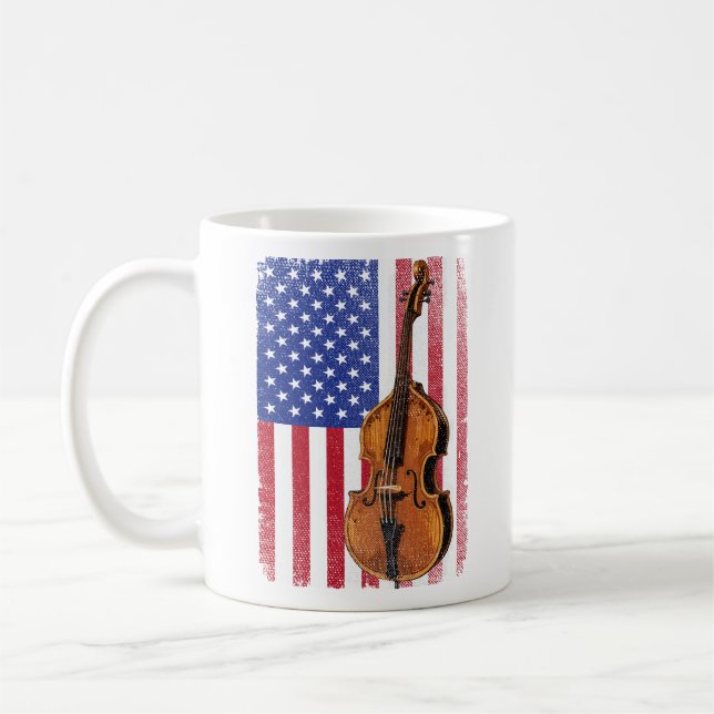 Caneca De Café Bass Americano Bandeira Patriótica Dupla Bass (Esquerda)