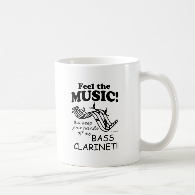 Caneca De Café Bass Clarinet Sente A Música (Direita)