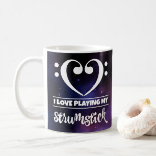 Caneca De Café Bass Clef Hearple Nebula Love Strumstick