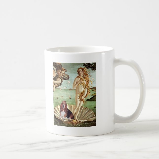 Caneca De Café Basset 1 - Nascimento de Vênus (Direita)