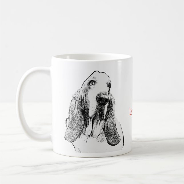 Caneca De Café Basset hound (Esquerda)