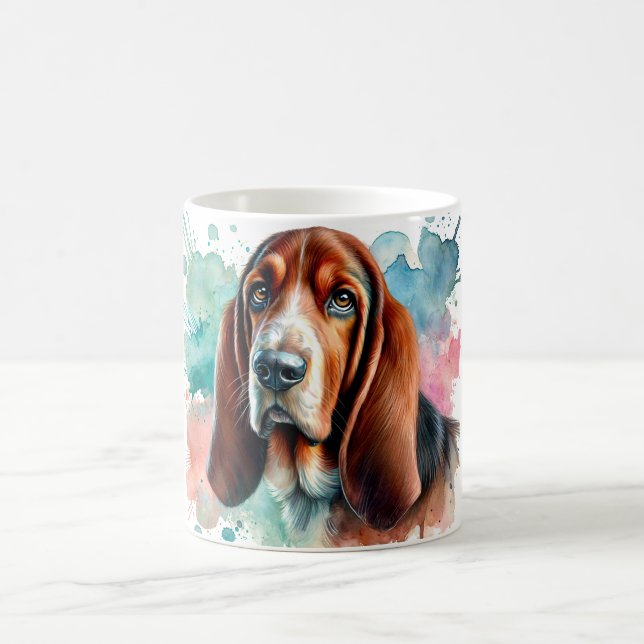 Caneca De Café 🐾 Basset Hound Amantes, Esta Mata é para você! 🐾 (Centro)