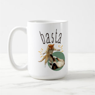 Caneca De Café Basta (com Gatos)