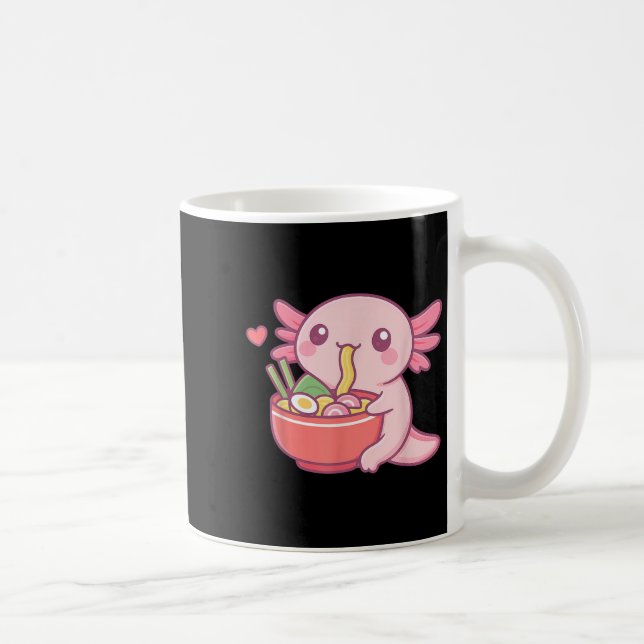 Caneca De Café Bastante Axolotl Comendo Ramen Kawaii Comida Lover (Direita)