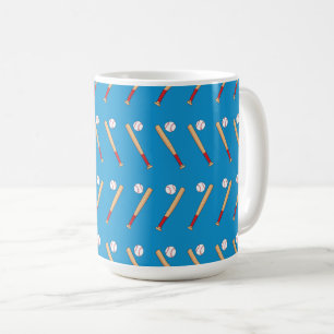 Caneca De Café Bat Baseball com Padrão de Bola