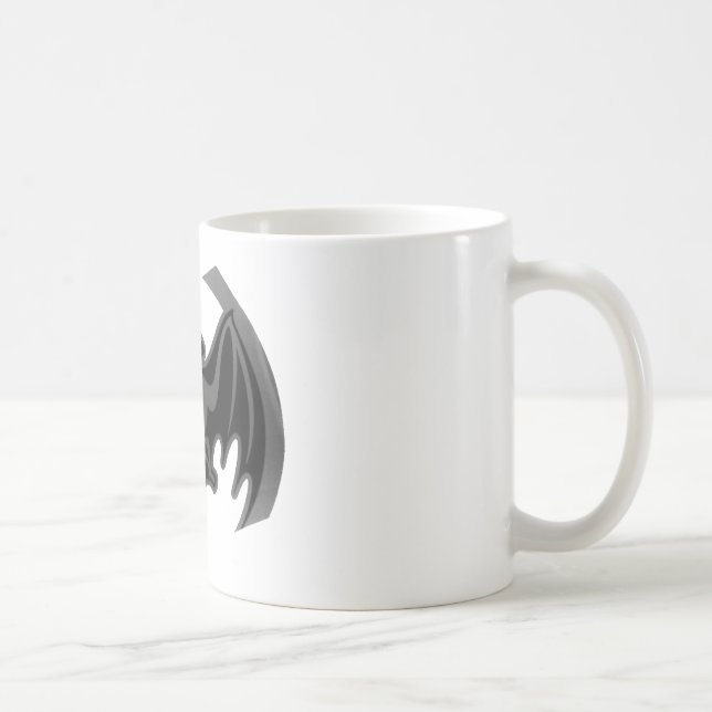 Caneca De Café Bat Black Inv The MUSEUM Zazzle Gifts (Direita)
