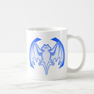 Caneca De Café Bat Blue Inv The MUSEUM Zazzle Gifts