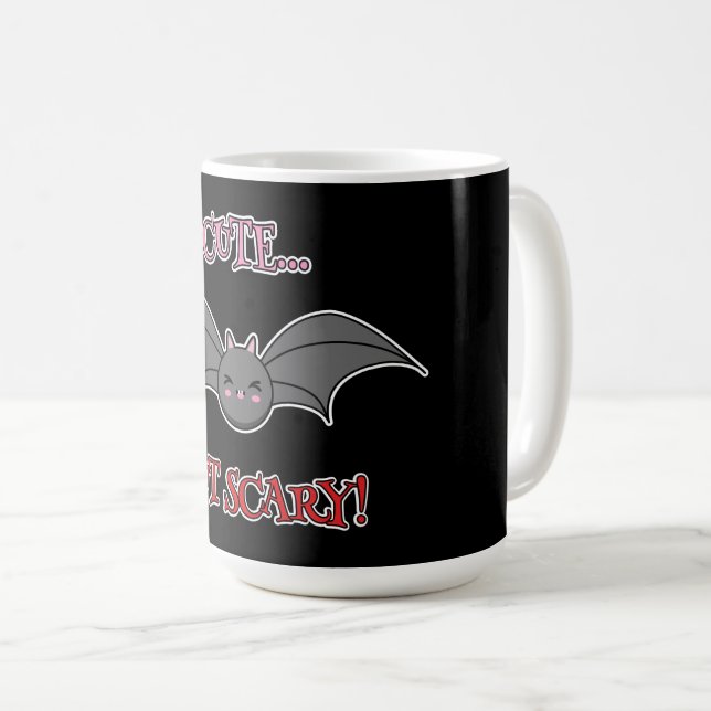 Caneca De Café Bat Bonito mas Assustador (Frente Esquerda)
