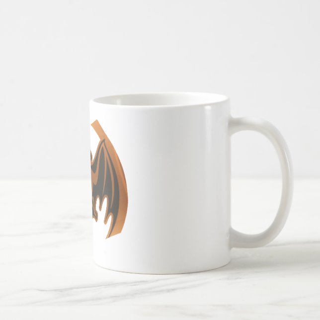 Caneca De Café Bat Brown O MUSEUM Zazzle dá presentes (Direita)