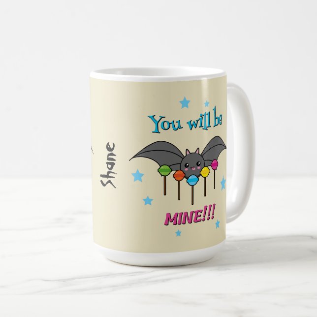 Caneca De Café Bat Craving Lollipops - Você Será Meu | Adicionar  (Frente Esquerda)