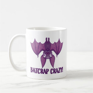 Caneca De Café Bat de Cartoon Louco de Batsucata