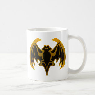 Caneca De Café Bat Dourado O MUSEUM Zazzle Dons