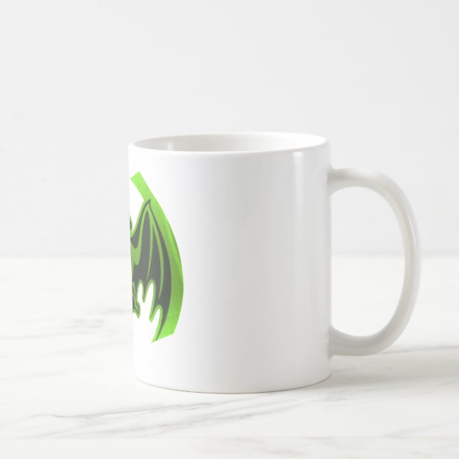 Caneca De Café Bat Green MUSEUM Zazzle Gifts (Direita)