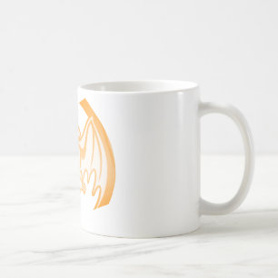 Caneca De Café Bat Orange Inv The MUSEUM Zazzle Gifts
