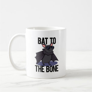 Caneca De Café Bat To Bone Cute Animal Pun
