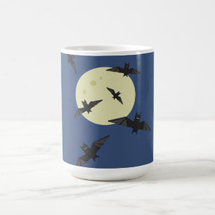Caneca De Café Bat voando na lua