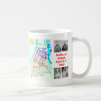 Caneca De Café Batalha do copo do mapa de Shiloh