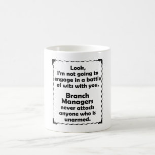 Caneca De Café Batalha do gerente de ramo das sagacidades