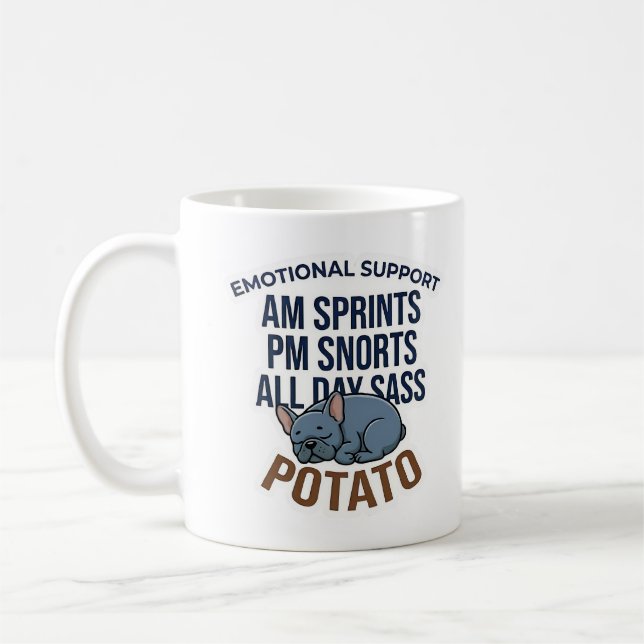Caneca De Café Batata de Apoio Emocional Engraçada Presente de Bu (Esquerda)