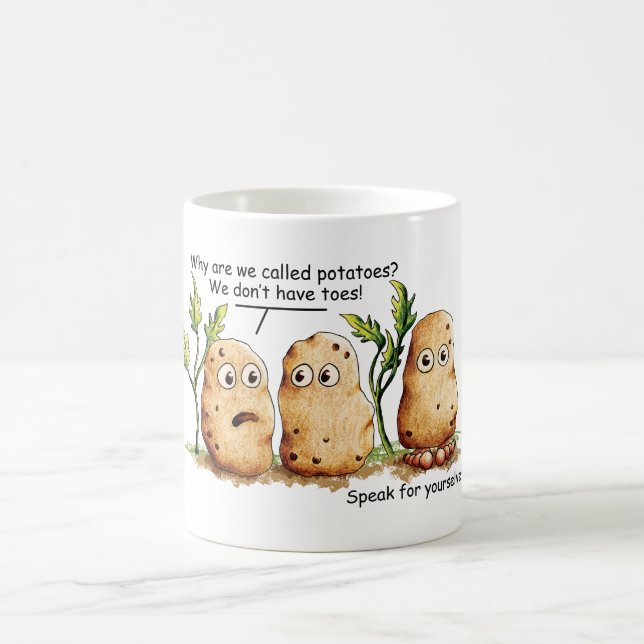 Caneca De Café Batatas de Cuta têm Toes Engraçados Batata (Centro)
