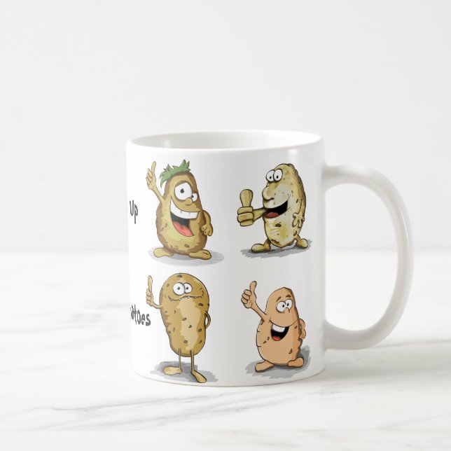 Caneca De Café Batatas Engraçadas (Direita)