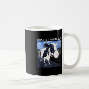 Caneca De Café Bate-papo Isso é skate real Vaca Meme engraçado