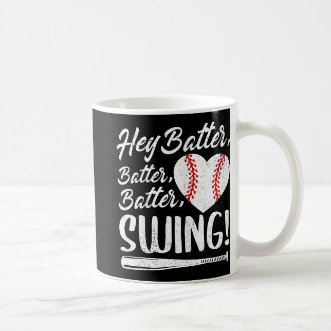 Caneca De Café Batedor Swing Baseball Coração Mãe Mulher Fofa (Direita)