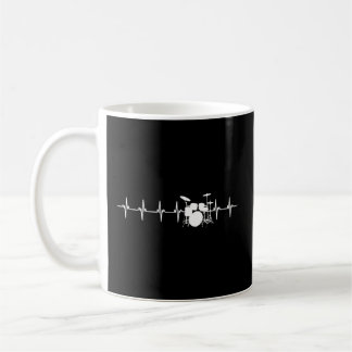 Caneca De Café Bateria De Coração De Tambores Para Drummers Tambo