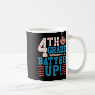 Caneca De Café Bateria Do 4º Grau Voltando À Escola Para Baseball