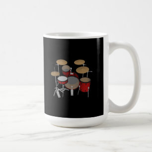 Caneca De Café Bateria: Kit de Bateria Vermelho: Modelo 3D: Canec