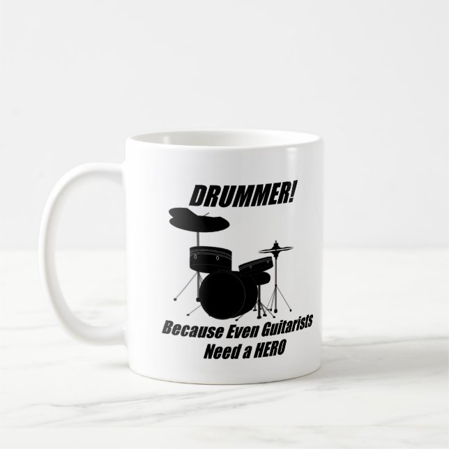 Caneca De Café Baterista (Esquerda)