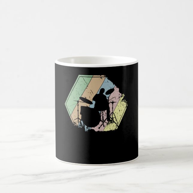 Caneca De Café Baterista Retro (Centro)
