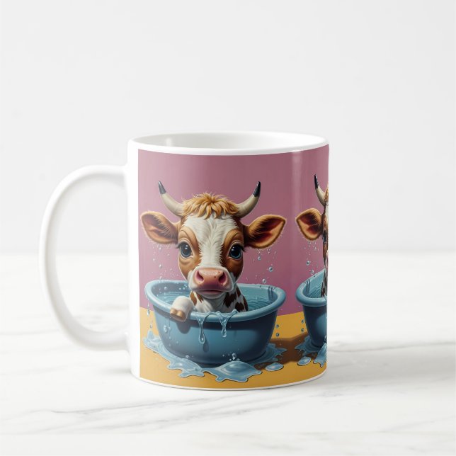 Caneca De Café Bath-time Buddies animais em um banho (Esquerda)