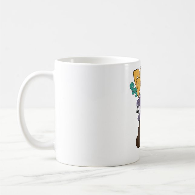 Caneca De Café Bathroom engraçado Halloween Spooky Poo Design (Esquerda)