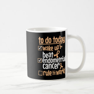 Caneca De Café Batida Divertida Derrote o Câncer Endometrial Domi