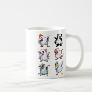 Caneca De Café Batidos Animais Fazenda Halloween Fantasma Engraça