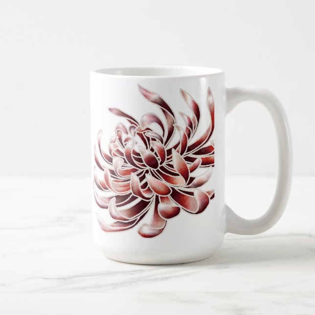 Caneca De Café Batik Chrysanthemum (Direita)