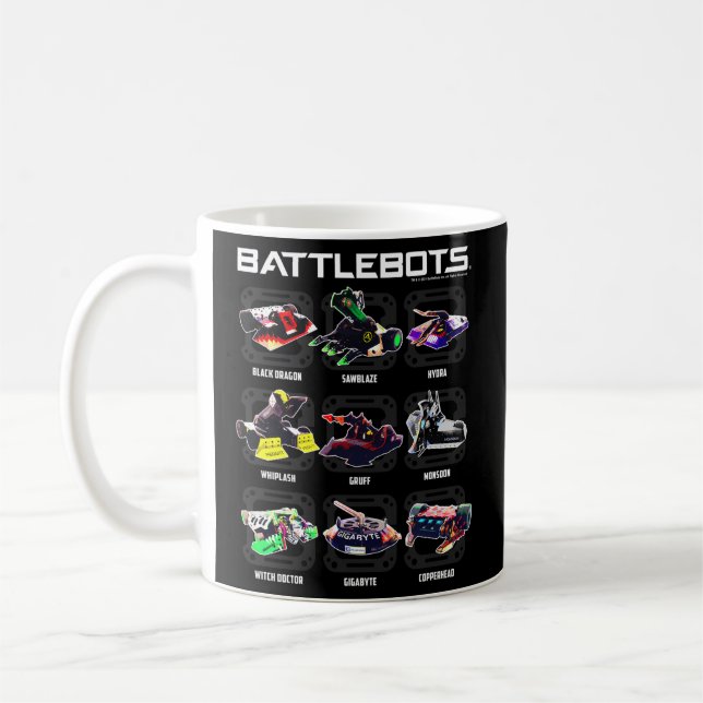 Caneca De Café Batlebots Robot Photo Box para Cima (Esquerda)