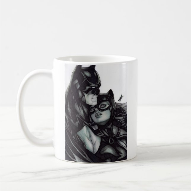 Caneca De Café Batman & Catwoman ~ Bruce wayne & Selina Kyle (Esquerda)