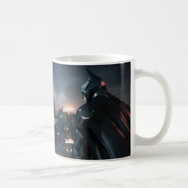 Caneca De Café Batman Olhando Sobre Cidade (Direita)