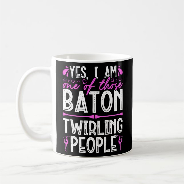 Caneca De Café Baton Twirling Pessoas Twirler Majorette Dance Gym (Esquerda)