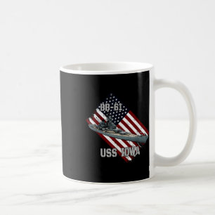 Caneca De Café Battleship Uss Iowa &amp; Combat Warship Bb-61 Vet