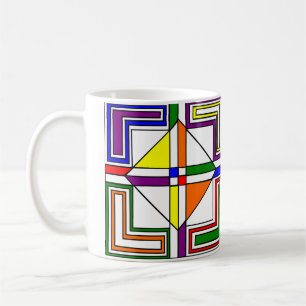 Caneca De Café Bauhaus StainGlass