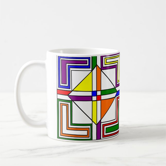 Caneca De Café Bauhaus StainGlass (Esquerda)