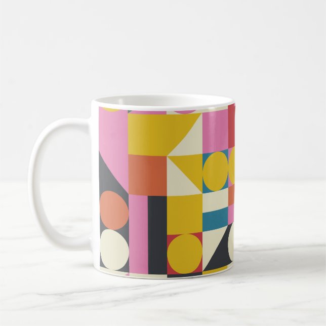 Caneca De Café Bauhaus trabalho de arte: composição geométrica ab (Esquerda)