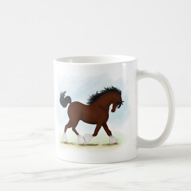 Caneca De Café Bay Clydesdale Horse (Direita)